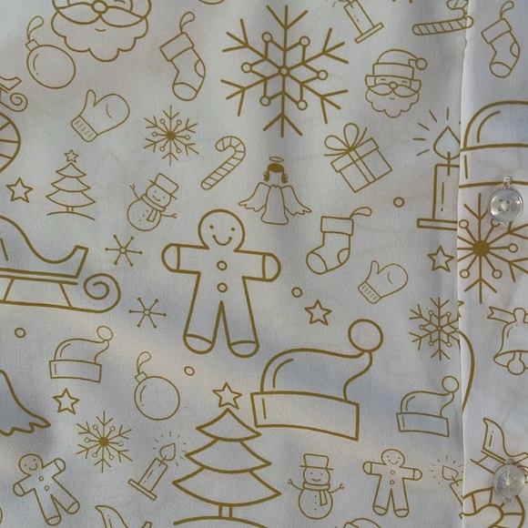 Tom Baine Holiday Collection White shirt. Large 16-16.5 NWT. Slim fit. - Picture 9 of 10
